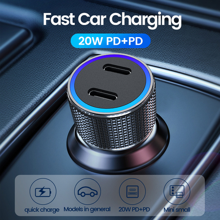 JELLICO Kfz-Ladegerät F8 PD 40W 2xUSB-C schwarz